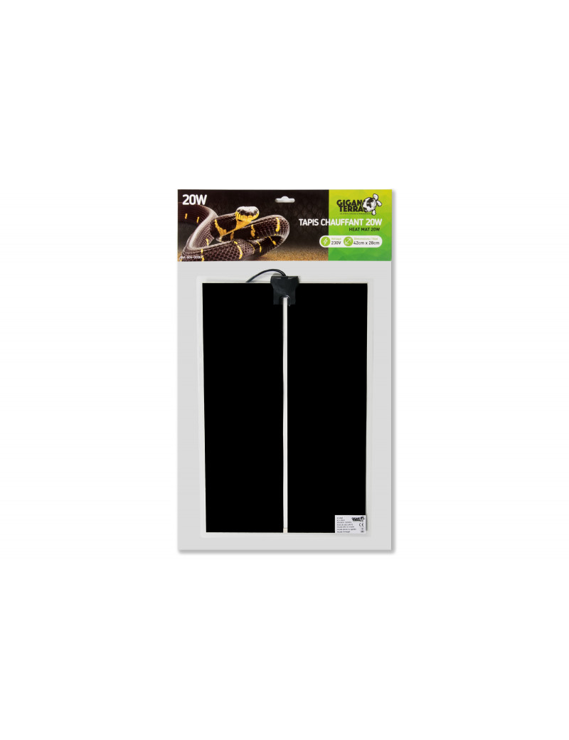 Tapis chauffant pour reptile en terrarium Dimension 20 W (42 x 28 cm)  Dimension 20 W (42 x 28 cm)