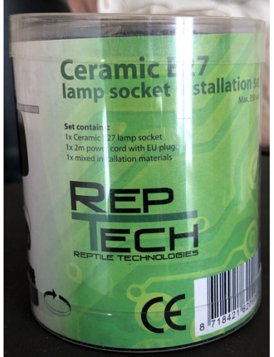 Ceramic E27 socket Reptech